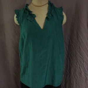 ✳🔶️✳ 3 for $30 LOFT ruffled collar & sleeve shirt